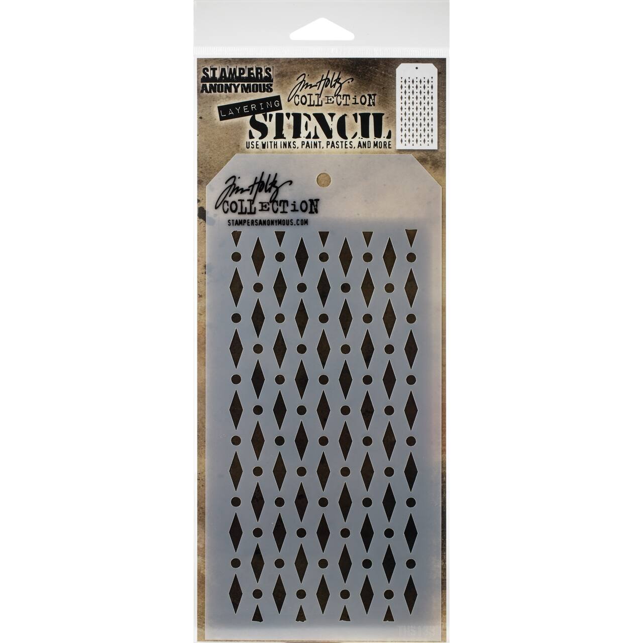 Stampers Anonymous Tim Holtz&#xAE; Diamond Dots Layering Stencil Set